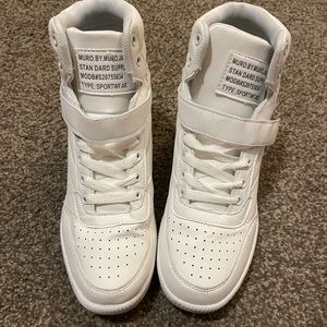 White high top sneakers